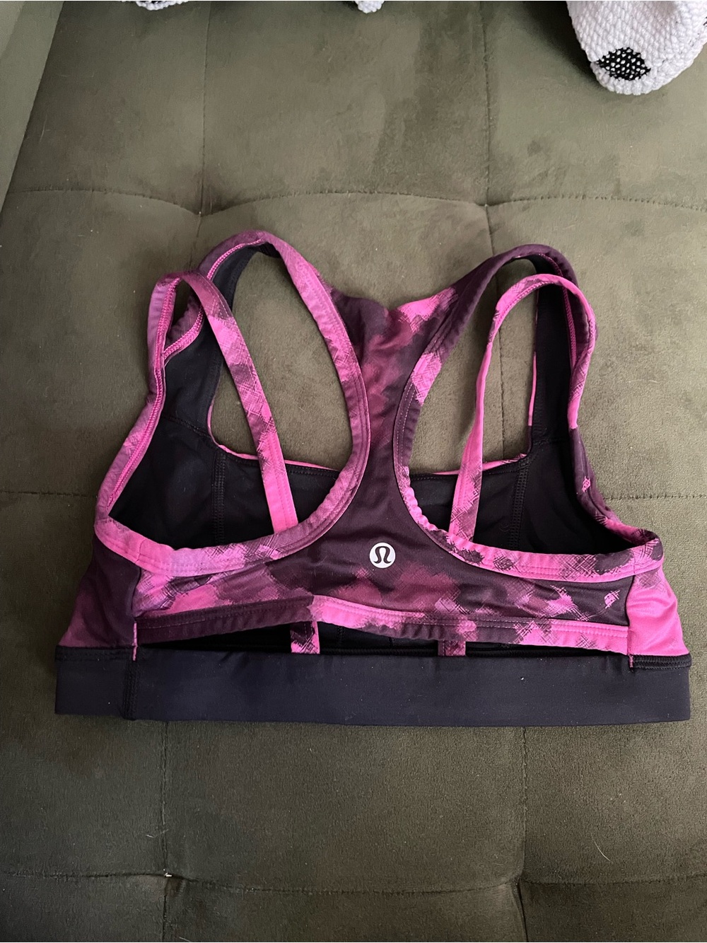lululemon athletica Pink and Purple Strappy Racerback Sports Bra Sz 4